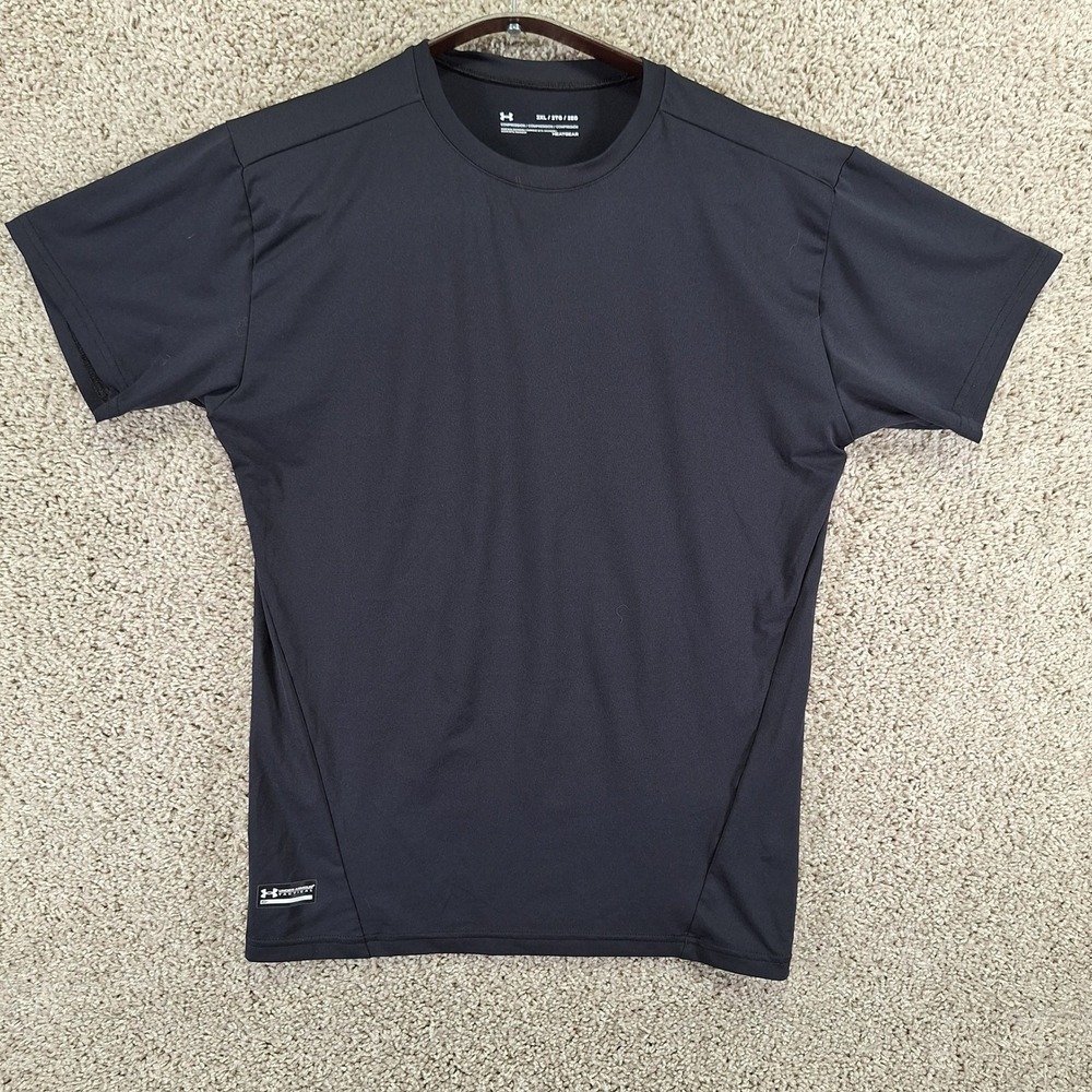 Under Armour T-Shirt Mens 2XL Lot of 3 Black HeatGear Compression Athleisure